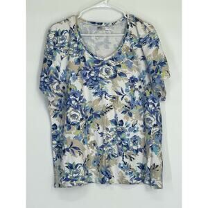 Rebecca Malone Floral Print Blouse Women’s